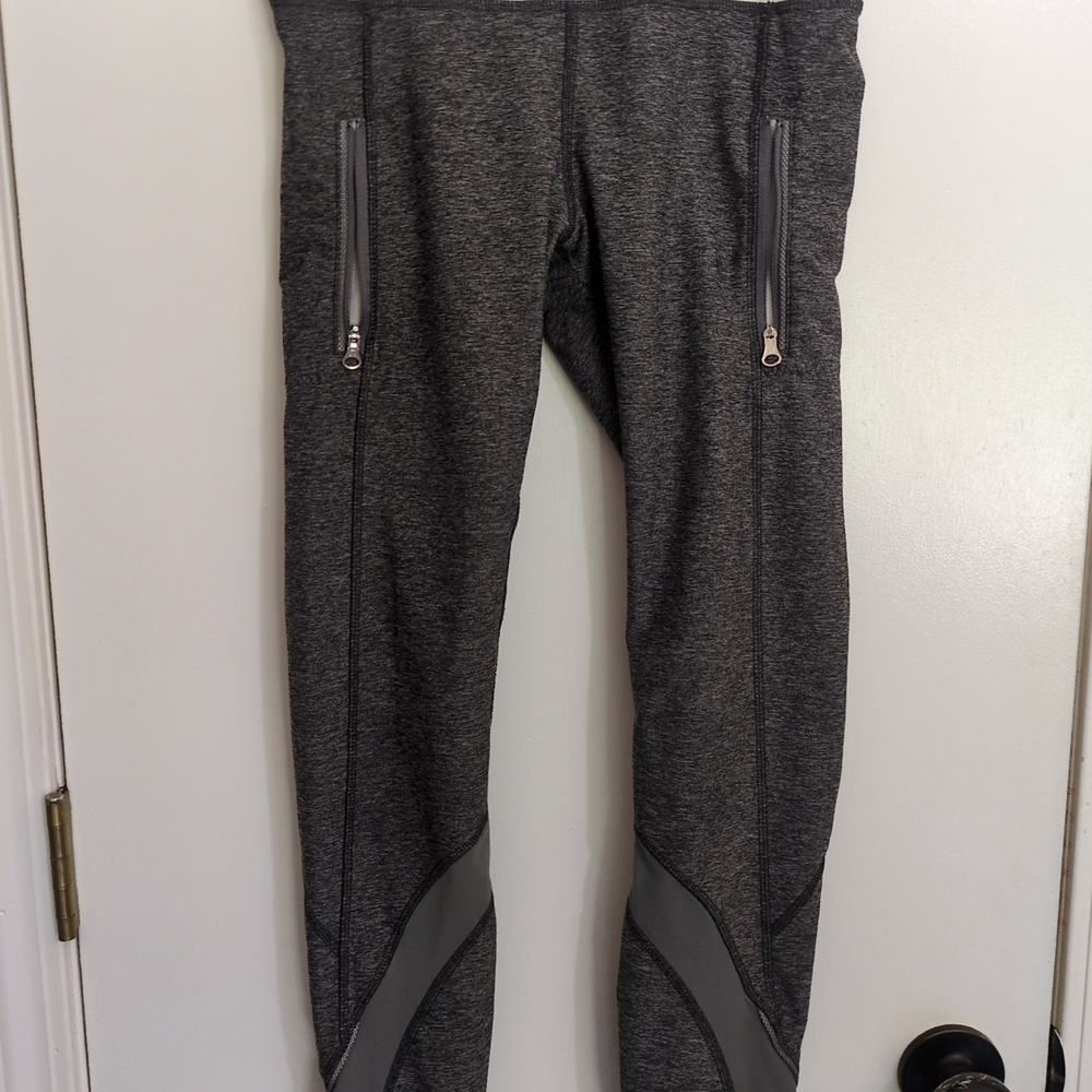 Lululemon Women's Inspire Leggings w/ Pockets- Gray/Blue- Size 4